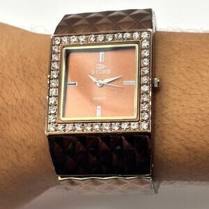Brown Crystal Stone Watch